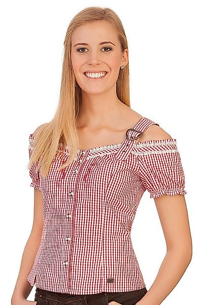 Spieth & Wensky Trachtenbluse Trachtenbluse - KARIBIK - rot, grün günstig online kaufen