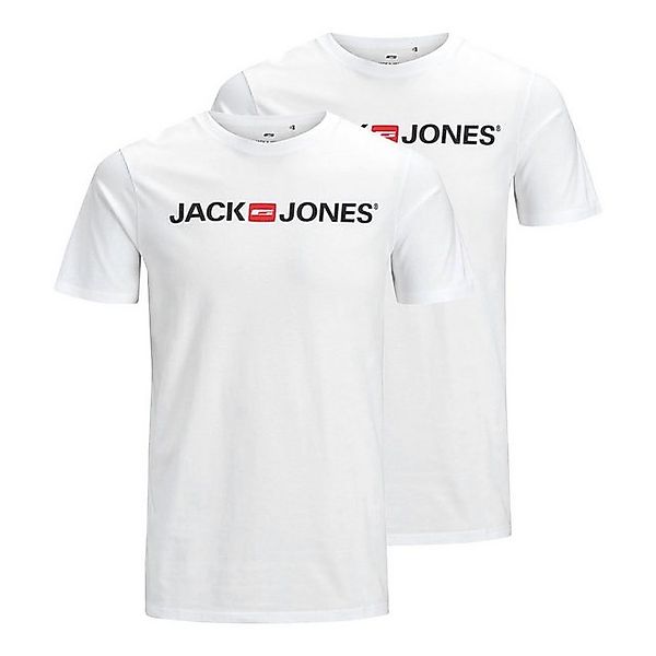 Jack & Jones T-Shirt 2er Pack Logo Tee Crew Neck mit Markenschriftzug günstig online kaufen