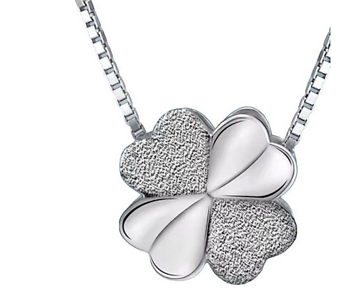 ELLAWIL Kette mit Anhänger Silberkette Damenkette mit Kleeblatt Anhänger Gl günstig online kaufen