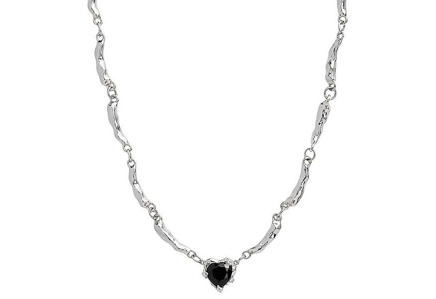 KARMA Kette mit Anhänger Halskette Herz Zirkon Damen Silber Kette 38 cm (He günstig online kaufen