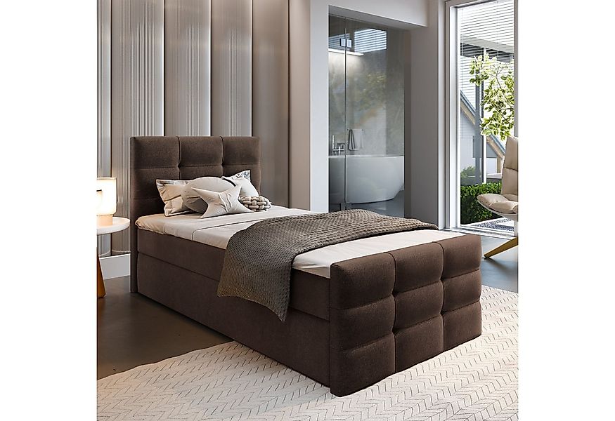 Masseno Boxbett AMON 80x200 cm mit Bonell Matratze und Topper günstig online kaufen