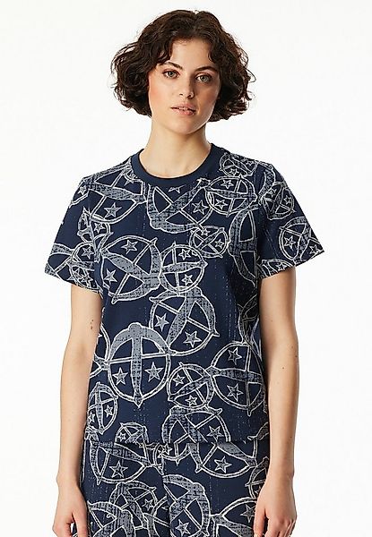 Schiesser T-Shirt Schiesser 150 Years Allover-Druck, Baumwolle, Loose Fit günstig online kaufen