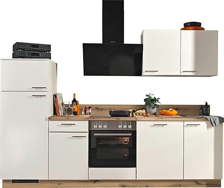 KOCHSTATION Küche vormontiert, wahlweise mit E-Geräten, Stellbreite 280 cm günstig online kaufen