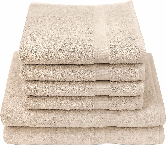 Dyckhoff Handtuch Set "Deep Harmony Comfort" Set 6 Stk. Frottier 15% Hanf;4 günstig online kaufen