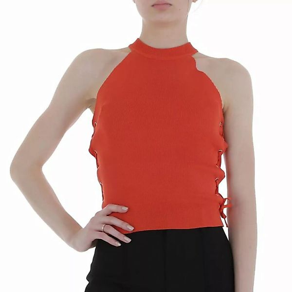 Ital-Design Tanktop Damen Freizeit Cold Shoulder Stretch Top in Orange günstig online kaufen