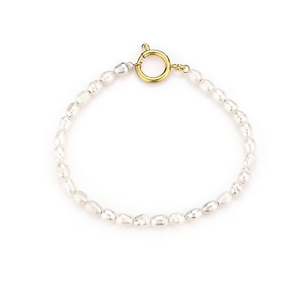 MIRROSI Perlenarmband Süsswasser Perlen Armband 17cm günstig online kaufen