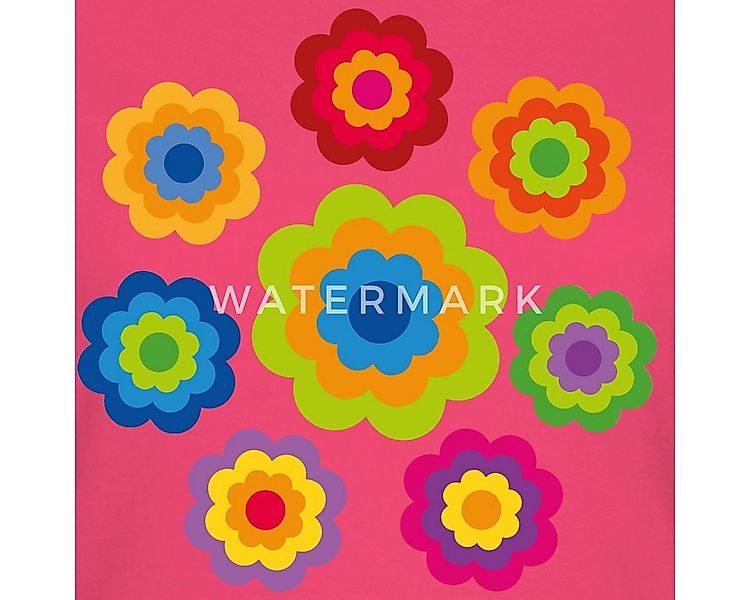 Spreadshirt T-Shirt 70er Jahre Hippie Flower Power Kostüm Blumen Fasching F günstig online kaufen
