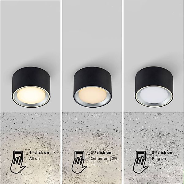 LED-Downlight Fallon 3-step-dim, weiß/stahl günstig online kaufen