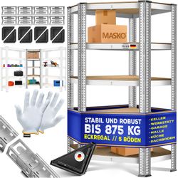 MASKO Schwerlastregal, Eckregal Lagerregal Schwerlastregal, Kellerregal, günstig online kaufen