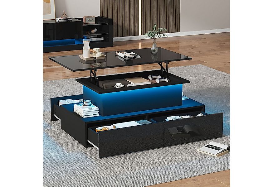 OKWISH Couchtisch mit Stauraum (Satztisch, Wohnzimmertisch, Beistelltisch, günstig online kaufen