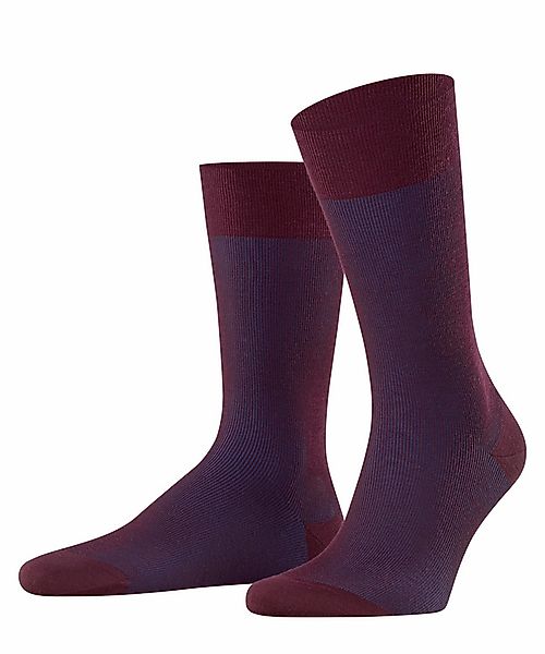 FALKE Fine Shadow Wool Herren Socken, 39-40, Rot, Streifen, Schurwolle, 131 günstig online kaufen