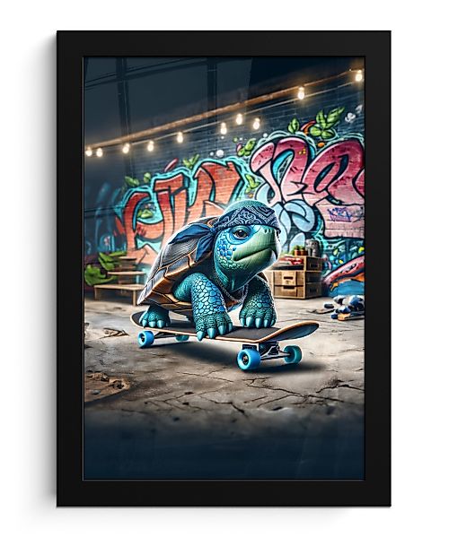MuchoWow Poster Schildkröte - Graffiti - günstig online kaufen