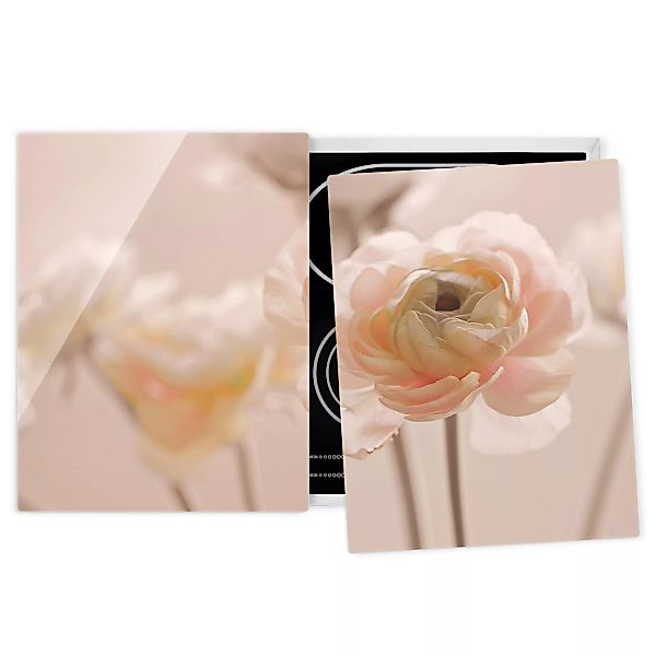 Herdabdeckplatte Zarter Strauch an Rosa Blüten günstig online kaufen