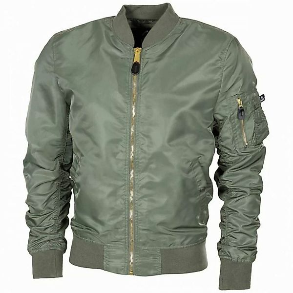 MFH Bomberjacke US Airforce Jacke MA1, oliv - XL doppelter Strickbund am Kr günstig online kaufen