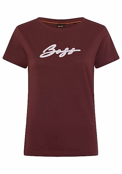 BOSS ORANGE T-Shirt "Elove Premium Damenmode" mit Logoschriftzug, Slim Fit günstig online kaufen