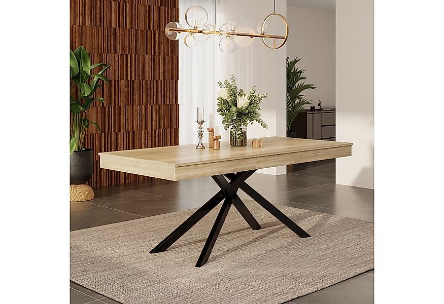 Flieks Esstisch ausziehbarer Küchentisch (1-St., Tischplattelänge 140-180cm günstig online kaufen