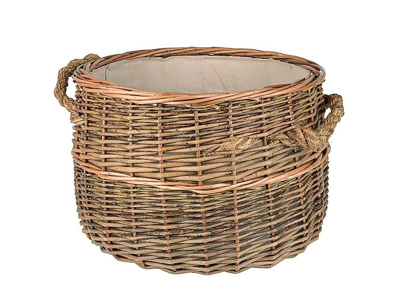UNUS HOME Kaminholzkorb Korb Weide rund 2 Seilgriffe (1 St) günstig online kaufen