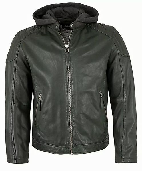 Jilani Lederjacke Arrow Jilani - Herren Lederjacke Kapuze Lammnappa petrol günstig online kaufen