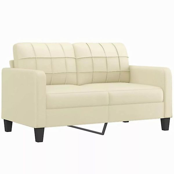 vidaXL Sofa, 2-Sitzer-Sofa Creme 140 cm Kunstleder günstig online kaufen