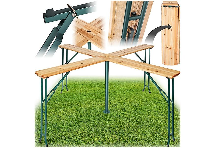 tectake Stehtisch Bistrotisch Quattro klappbar (1-St., 1 tlg), Stehtisch Qu günstig online kaufen