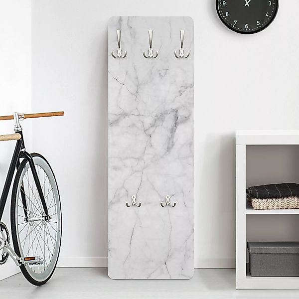 Wandgarderobe Holzpaneel Bianco Carrara günstig online kaufen