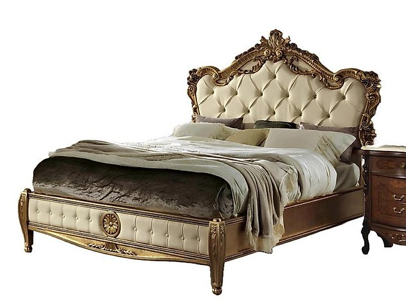 JVmoebel Bett Möbel Doppelbett Holz Schlafzimmer Betten Chesterfield Einric günstig online kaufen