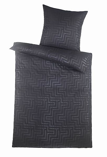 Optidream Bettwäsche Set Mikrofaser 135x200 Design geprägt Labyrinth schwar günstig online kaufen