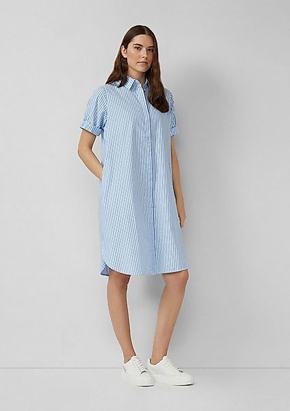 s.Oliver Midikleid Kleid Lässiges Popeline-Kleid mit Hemdkragen und Eingrif günstig online kaufen