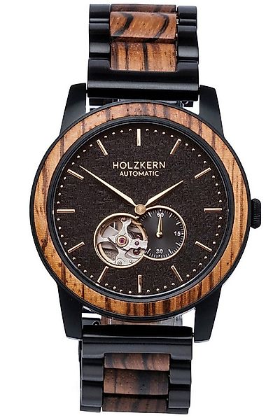 Holzkern Automatikuhr Herrenuhr Automatik San Francisco Zebrano/Ahorn günstig online kaufen
