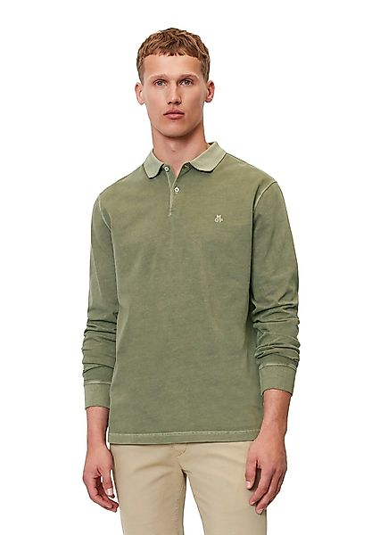 Marc O'Polo Langarm-Poloshirt im Washed-Look günstig online kaufen