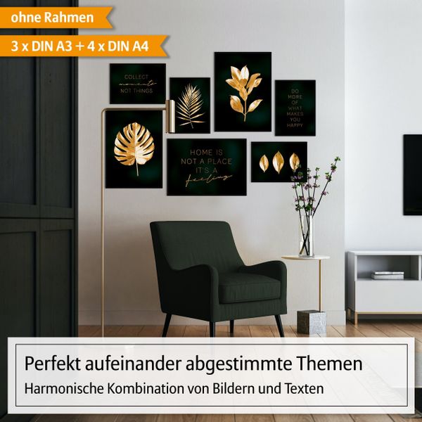 Hyggelig Home Poster Gold Schwarz - günstig online kaufen