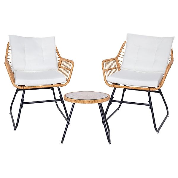 Svita Amalfi Rattan Sitzgruppe Outdoor Gartenlounge 2 Personen Balkonset Na günstig online kaufen