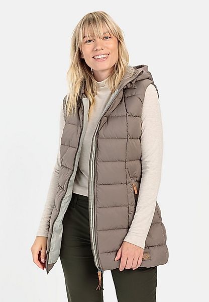 camel active Longweste mit Kapuze ärmellos Kapuze Badge günstig online kaufen