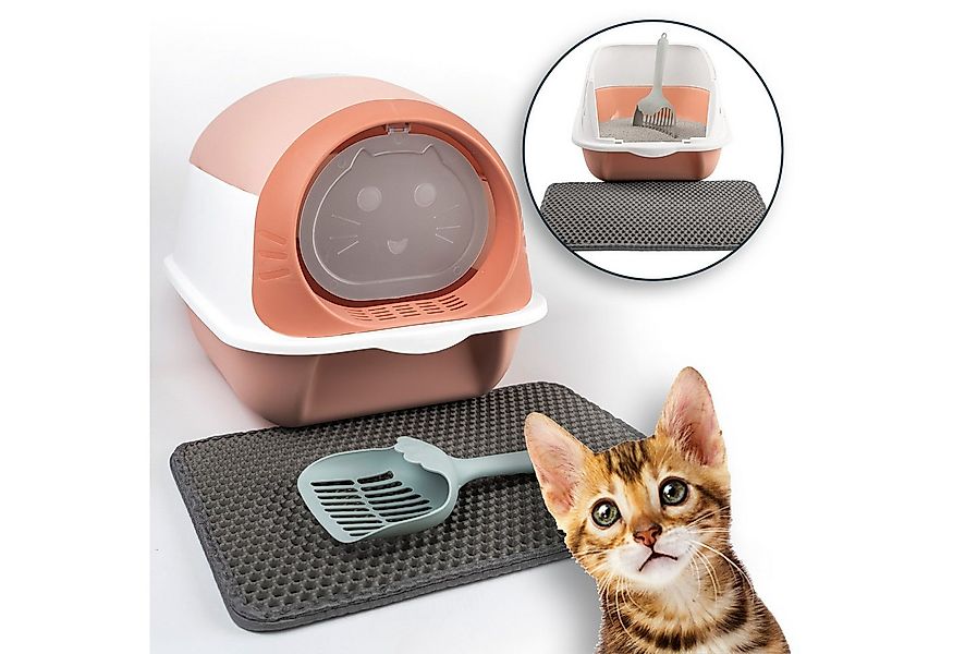 LINUMA Katzentoilette Katzenklo mit Deckel, Streumatte und Schaufel abnehmb günstig online kaufen
