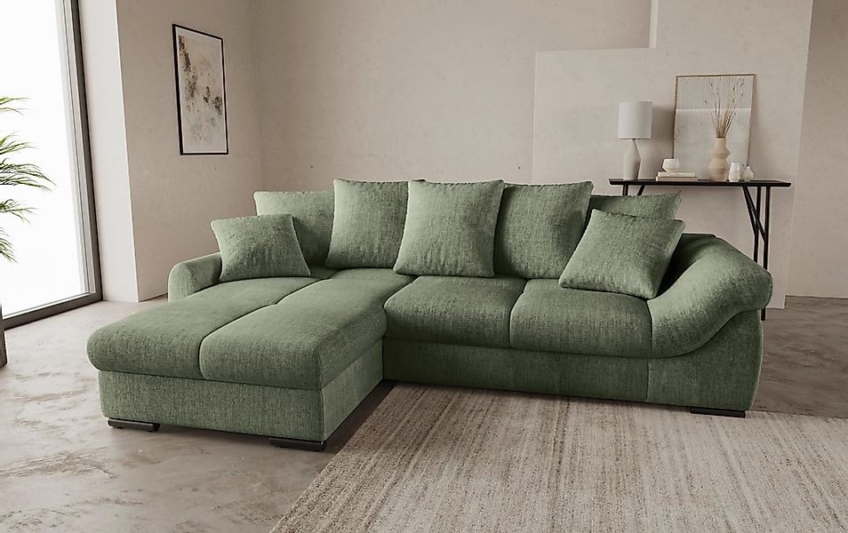 Mr. Couch Ecksofa »Livorno L-Form«, inkl. Hochschläfer-Bettauszug, XL-Bettk günstig online kaufen