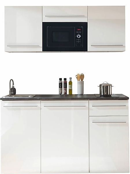 BASIC by Balculina Pantryküche "Jazz Singleküche" Breite 160 cm, wahlweise günstig online kaufen