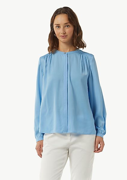 Comma Langarmbluse Satinbluse mit Raffung Raffung günstig online kaufen