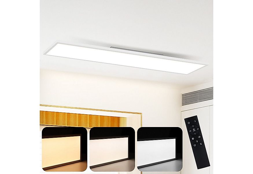 Nettlife LED Panel Weiß Deckenleuchte Flach 100*25CM Rechteckige Deckenlamp günstig online kaufen