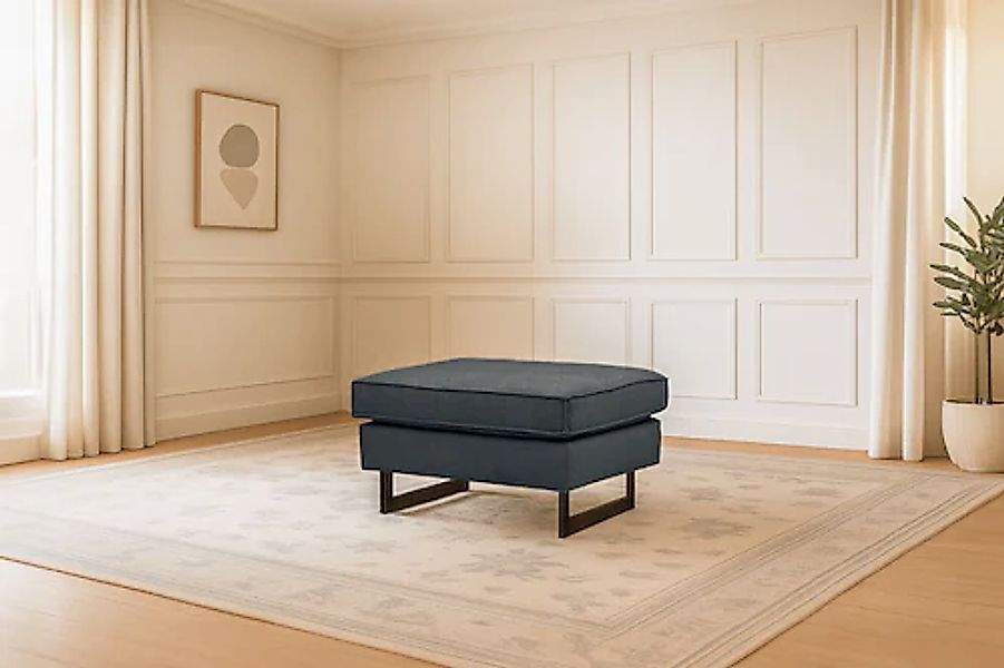 Home affaire Polsterhocker »Pinto« mit Keder, Metallfüßen und auch in Cord günstig online kaufen