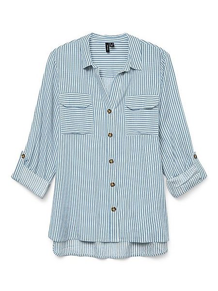 Vero Moda Blusenshirt Legeres Blusen mit Brusttaschen Krempelärmel VMBUMPY günstig online kaufen