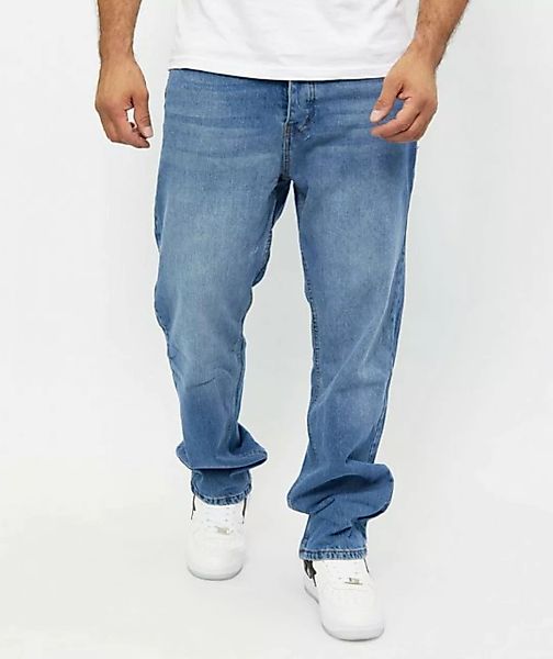 Denim Distriqt Loose-fit-Jeans Lässige Baggy Herren Jeans Hip Hop Jeans Bla günstig online kaufen
