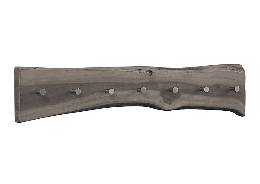 Massivmoebel24 Wandgarderobe (Garderobenleiste Akazie 70x5x10 grau günstig online kaufen