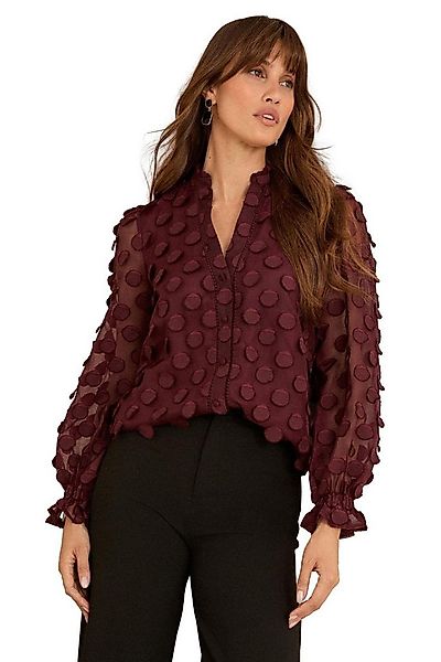 Love & Roses Langarmbluse Love & Roses Bluse mit 3D-Punkten, Regular (1-tlg günstig online kaufen