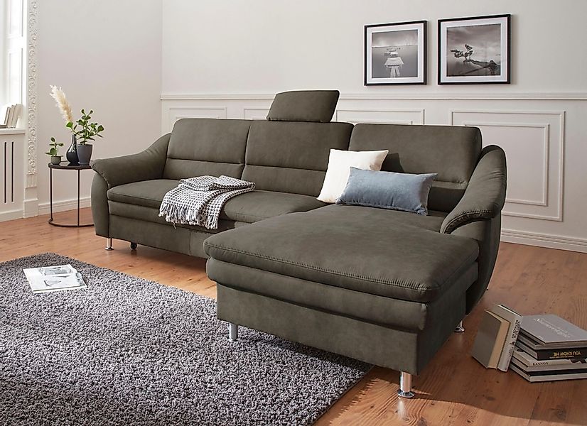 sit&more Ecksofa »Cardoso L-Form« mit Federkern, wahlweise mit Bettfunktion günstig online kaufen