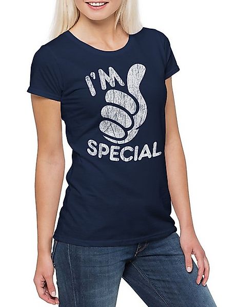 Urban Backwoods Print-Shirt I'm Special Damen T-Shirt Daumen Hoch Gamer Gam günstig online kaufen