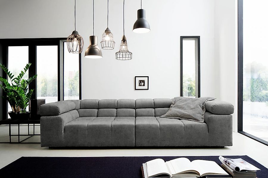 INOSIGN Big-Sofa "Ancona B/T/H: 290/110/70 cm", auffällige Steppung, inkl. günstig online kaufen