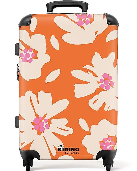NoBoringSuitcases.com© Hartschalen-Trolley Orange mit beigen und günstig online kaufen