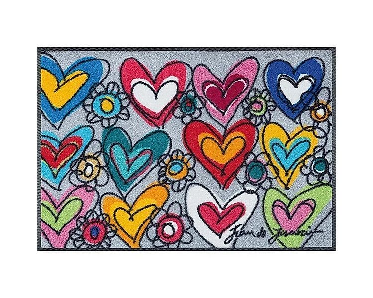 wash+dry by Kleen-Tex Fußmatte wash+dry Schmutzfangmatte With love all thin günstig online kaufen