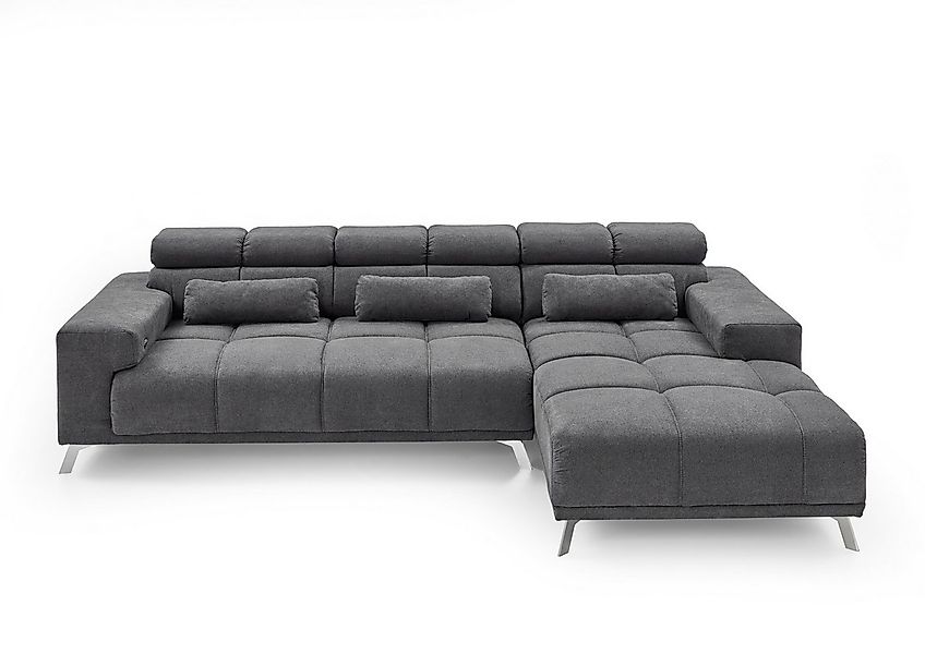 Iwaniccy Wohnlandschaft elektr. Sitztiefenverstellung, 3 Kissen, anthrazit günstig online kaufen