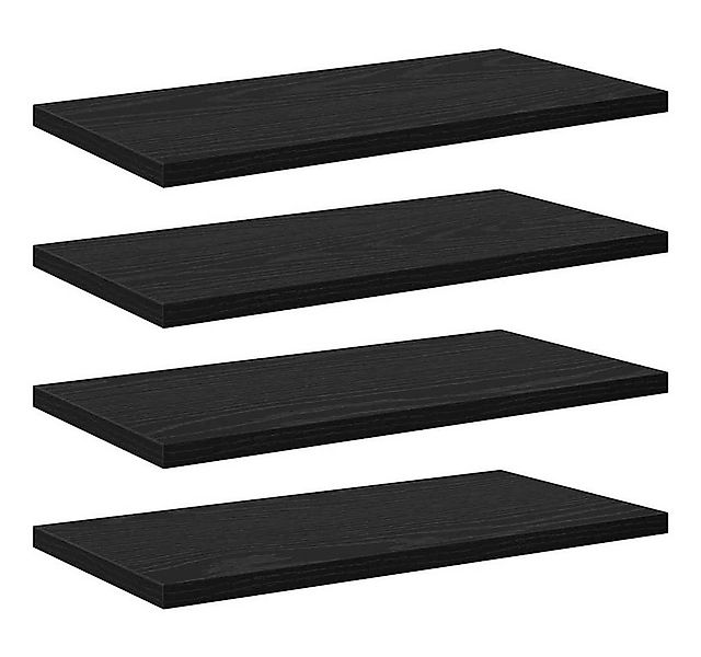 vidaXL Bücherregal Regalbrett 4 pcs Schwarz 40 x 20 x 1,5 cm Holzwerkstoff, günstig online kaufen